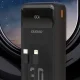 Ārējais akumulators Dudao K15MAX 30000mAh PD 22.5W ar iebūvētiem kabeļiem, melns