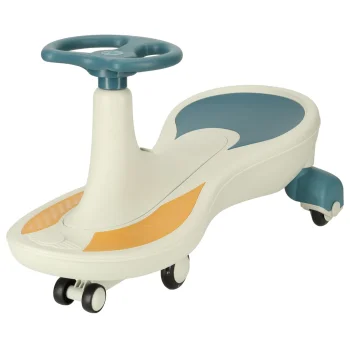 Gravitācijas braucamrīks Swing Fix S4 ar LED riteņiem un mūziku, 76cm, zils/balts
