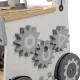 Kruzzel 00024758 koka instrumentu galds bērniem 3-in-1 (balts/pelēks/brūns)