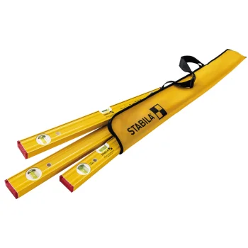 STABILA PRO SET 80 AS līmeņrāžu komplekts, 4 daļas, 30, 60, 120 cm, dzeltens