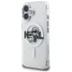 Karl Lagerfeld IML Glitter Karl & Choupette Sketch Logo MagSafe vāciņš iPhone 16, caurspīdīgs