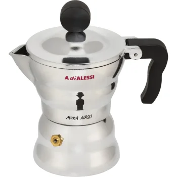 Alessi Moka AAM33/1 espresso kafijas automāts, 1 tasīte, sudraba/melns