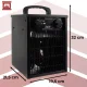 Kaminer 00026072 elektriskais sildītājs ar termostatu 3000W