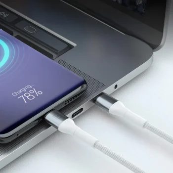 3mk Hyper Cable N-SERIES USB-A / USB-C kabelis 1m 18W, balts