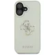 Guess Grained Big 4G Logo Small Classic Logo vāciņš iPhone 16, zaļš