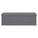 Pufs ar kasti un sēdekli 111x38 cm ModernHome, tumši pelēks