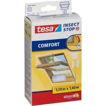 Pretmoskītu tīkls jumta logiem Tesa Insect Stop Comfort 1,2 x 1,4 m, balts 55881