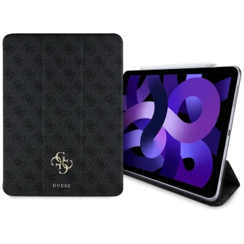 Guess Magnetic 4G Big Logo atverams vāciņš iPad Air 13" 2024, melns