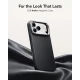ESR Leather Kickstand MagSafe vāciņš priekš iPhone 18 Pro / 17 Pro, melns