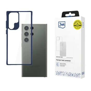 3Mk Protection Satin Armor Case+ vāciņš Samsung Galaxy S24 Ultra, zils/caurspīdīgs