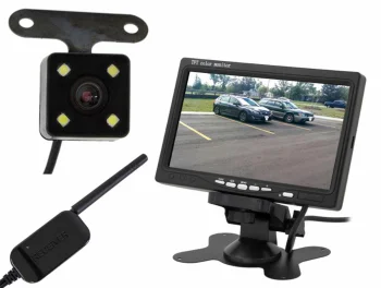 Bezvadu atpakaļskata kamera ar 7" LCD monitoru