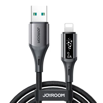 Joyroom S-A60 StarTalk USB-A uz Lightning kabelis 3A 1.2m, melns