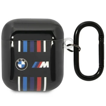 BMW AirPods 1 / 2 maciņš Multiple Colored Lines, melns