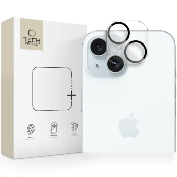 Tech-Protect Cam Fit+ kameras aizsargstikls iPhone 14 / 14 Plus / 15 / 15 Plus, caurspīdīgs