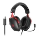 Spēļu austiņas QCY Heroad VN200 Pro, 7.1, USB-A, melna/sarkana