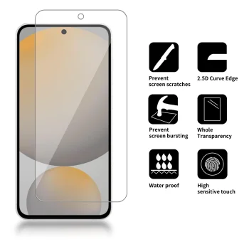 Samsung Galaxy S25 FE (SM-S731B / DS) - Aizsargstikls (Šaurs līdz Izliekumiem) | Tempered Glass Screen Protector