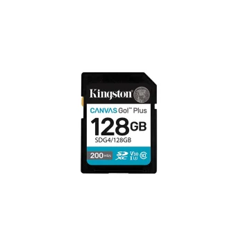 Atmiņas karte Kingston Canvas Go Plus 128GB SDXC 200MBps V30, melna