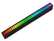 USB RGB LED gaismas josla ar skaņas reakciju un akumulatoru, melna