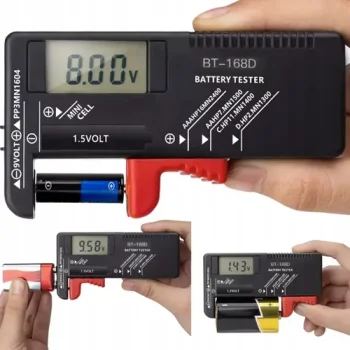 Bigstren BT-168D Bateriju un akumulatoru testeris priekš AA (R6), AAA (R3), R14, R20, CR 1.5V, 9V R9 | Battery Tester