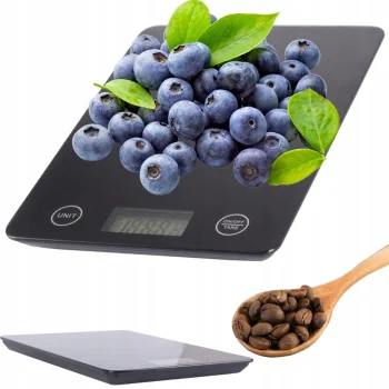 Elektroniskie virtuves svari ar LCD displeju, stikla virsma, 5kg/1g