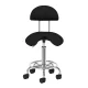 Activeshop 6001 kosmetologa taburete ar atzveltni, melna