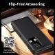 Samsung Galaxy Z Fold 4 (SM-F936) Leather Cover with View Window Card Slot Case, Black | Telefona Vāciņš Maciņš...