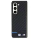 BMW Leather Carbon vāciņš priekš Samsung Galaxy Z Fold 5, melns