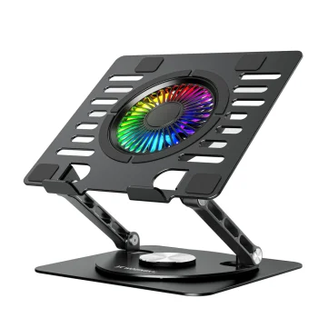 Wozinsky CoolBase WDCX-X16-AS dzesēšanas statīvs klēpjdatoram 10"-16", 360°, RGB, melns