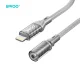 BWOO BZ66 audio adapteris Lightning uz 3.5mm ligzdu, pelēks