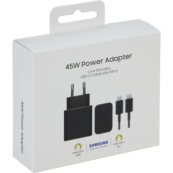 Samsung EP-T4511XBEGEU 45W lādētājs ar USB-C vadu (1.8m) - balts