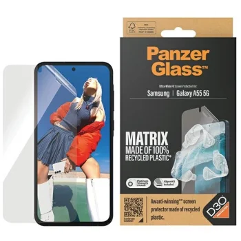 PanzerGlass Matrix Ultra-Wide Fit plēve ar pozicionieri priekš Samsung Galaxy A55 5G | foil with positioner for