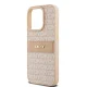 DKNY iPhone 15 Pro vāciņš Mono Stripe & Metal Logo, rozā