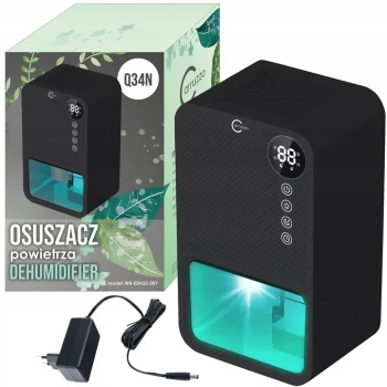 Gaisa sausinātājs / Mitruma savācējs, absorbētājs ar gaisa attīrīšanas funkciju, Melns | Dehumidifier Air...