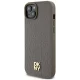 DKNY iPhone 15 Plus vāciņš Leather Monogram MagSafe, brūns