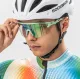 Rockbros 14110023001 fotohromās velobrilles ar UV400 aizsardzību un optisko ieliktni, zaļas