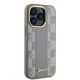 DKNY iPhone 15 Pro Max vāciņš Leather Checkered Mono Pattern MagSafe, bēšs