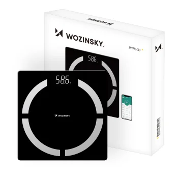 Wozinsky WIWL-30 Elektroniskie Vannas Istabas Svari Bluetooth, 180kg, Melni