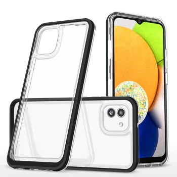 Vāciņš Samsung Galaxy A03 Hybrid Armor Clear 3in1, melns