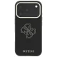 Guess Grained & Big Resin Logo vāciņš iPhone 18 Pro Max / 17 Pro Max, melns