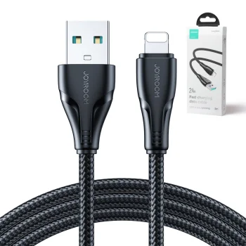 Joyroom Surpass Series A11 USB-A / Lightning kabelis 2.4A 1.2m, melns