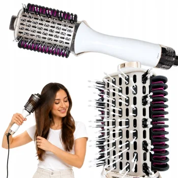 Matu žāvētājs-ķemme 3-in-1 ar jonizāciju, 1000W, Balts