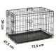 Pethaus PH-200 saliekams suņu būris, S izmērs, 75.5 x 47.5 x 54 cm, melns