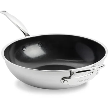 GreenPan Premiere vokpanna 30 cm, nerūsējošais tērauds