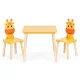 Ecotoys 6162 bērnu mēbeļu komplekts: galds un 2 krēsli, žirafe