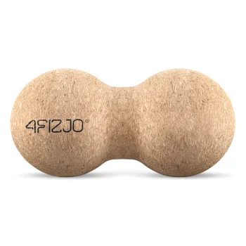 4Fizjo dubultā korķa masāžas bumbiņa, 13.5 cm, brūna