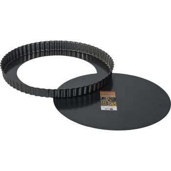 De Buyer Nepiedegoša tartes forma ar noņemamu pamatni 32cm Antracīts