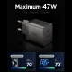 Spigen Essential EE472EU-GAN 2 portu sienas lādētājs 47W, tumši pelēks