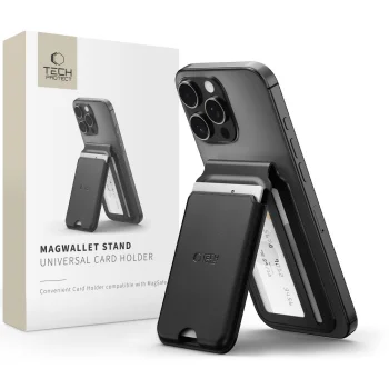 Tech-Protect MagWallet Stand MagSafe magnētiskais maciņš - Melns