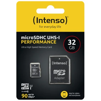 Atmiņas karte Intenso microSDHC 32 GB UHS-I U1 Performance ar SD adapteri