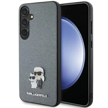 Karl Lagerfeld Samsung Galaxy S24 Plus vāciņš Saffiano KC Pin, pelēks